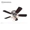 Commercial Cool 42 Ceiling Fan 5-Blade With Pull Chain And Light Kit CCF45P20 - alternate 6
